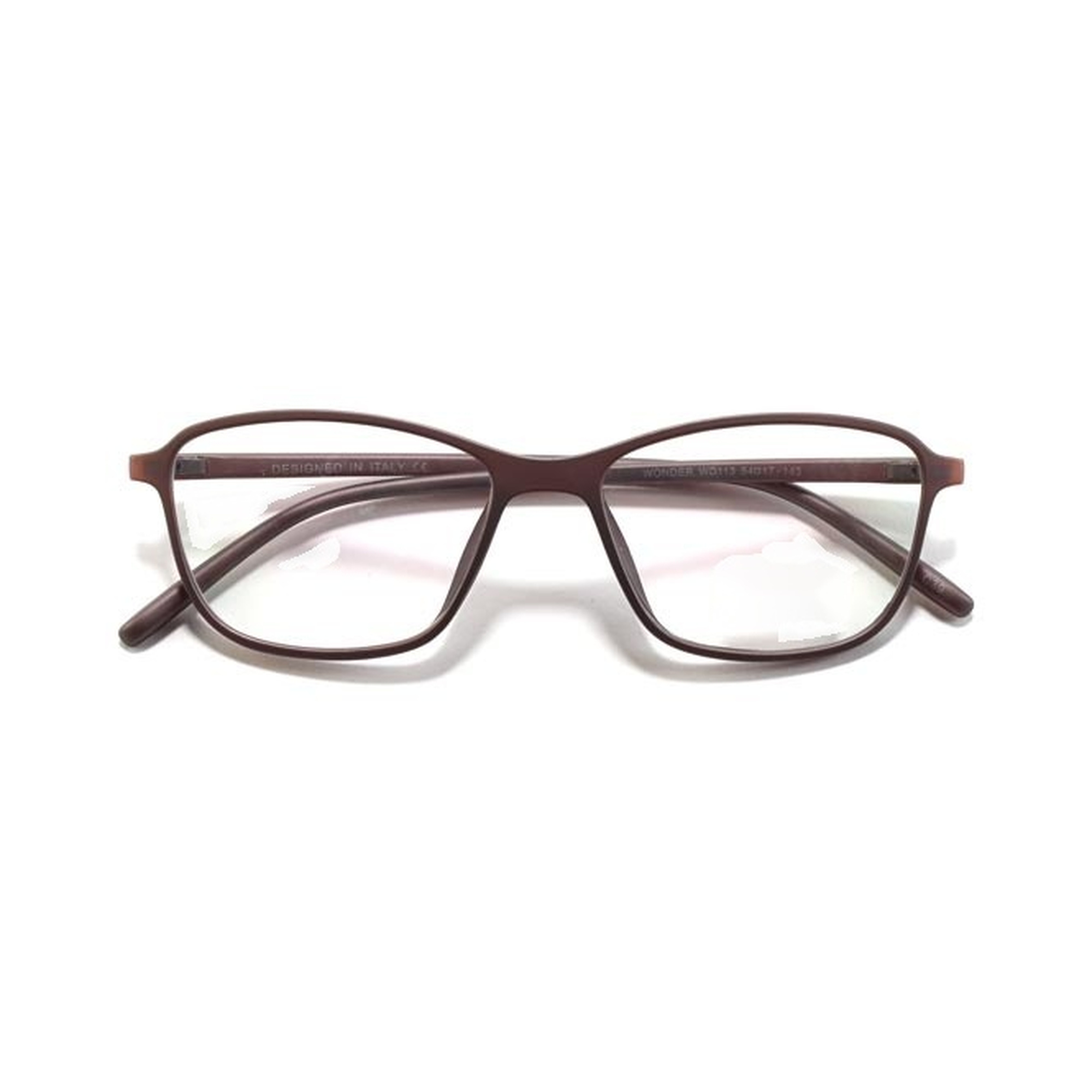 WONDER NEW AA21 Spectacles Frame in Light Coffee — front view