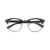 NO Art AB27 Spectacles Frame in Half Matt Black Half Silver — view 10