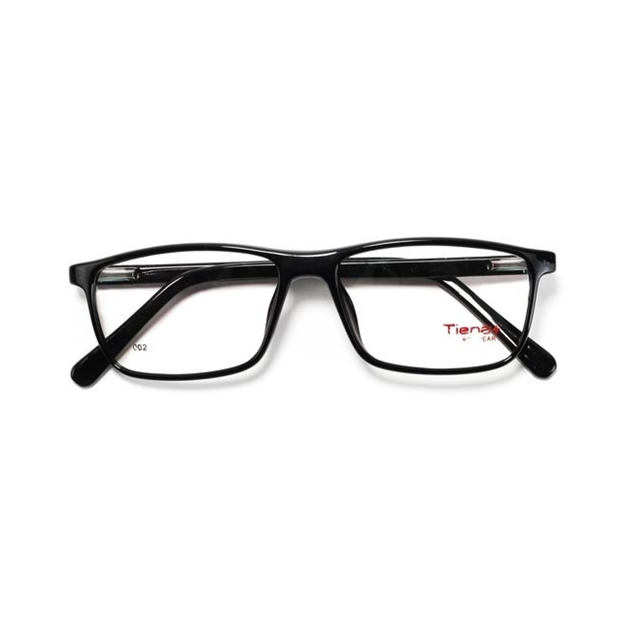 TIENA + AB59 Spectacles Frame in Black Glossy — front view