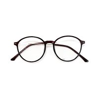 D & T AD98 Spectacles Frame in Glossy Brown — view 1