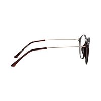D & T AD98 Spectacles Frame in Glossy Brown — view 4