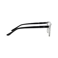 POOLAR AE53 Spectacles Frame in Glossy Black +white Glossy — view 4