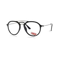 UV 400 AF14 Spectacles Frame in Black Glossy Stick -black And Metal — view 3