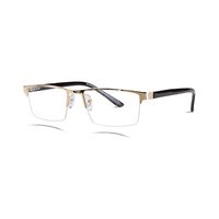 DWARD AF56 Spectacles Frame in Half Metal Golden Half Transparent — view 3
