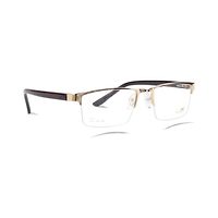 DWARD AF57 Spectacles Frame in Half Metal Golden Half Transparent — view 2