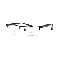 OPFCON AF83 Spectacles Frame in Half Black Glossy Half White Transparent — view 3