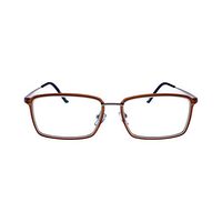 MINGDI M-068 AG64 Spectacles Frame in Matte Brown+golden — view 1