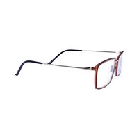 MINGDI M-068 AG64 Spectacles Frame in Matte Brown+golden — view 2