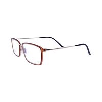 MINGDI M-068 AG64 Spectacles Frame in Matte Brown+golden — view 3