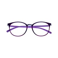 LOUIS STYLE N-5075 AG74 Spectacles Frame in Matte Purple +mid Silver — view 4