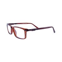 DEVISHA M309 AJ98 Spectacles Frame in Glossy Brown — view 3