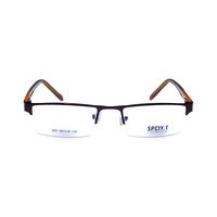 SPCIY.T 2 AK21 Spectacles Frame in Half Metal Brown Half White Stick -yellow Brown — view 1