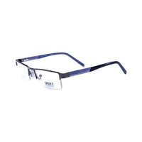 SPCIY.T 3 AK23 Spectacles Frame in Half Metal Gunmetal Gray Half White Stick -gray Black — view 3