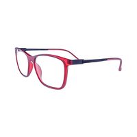 JUST COOL AM58 Spectacles Frame in Matte Red — view 3